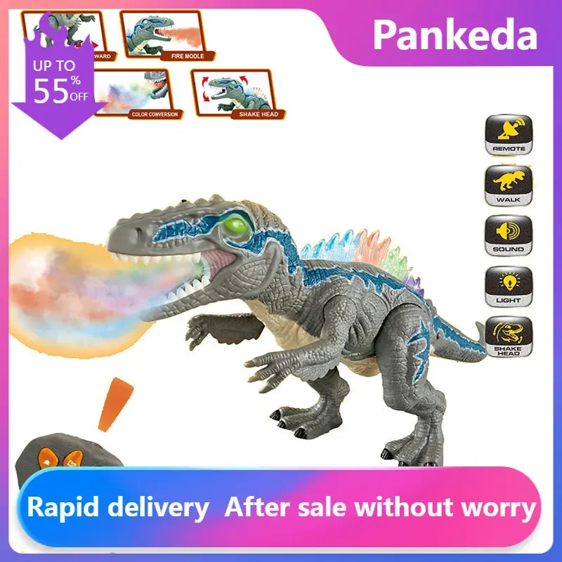 Kid Rc Toy Dinosaur Intelligent Raptor Animal Remote Control Jurassic Dinosaur Toy Electric Walking Animals Toys T Rex Toy