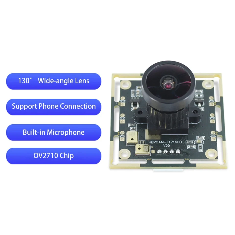 USB-1080P-OV2710-Video-Camera-Module-2MP-130-Degree-Wide-angle-Lens ...