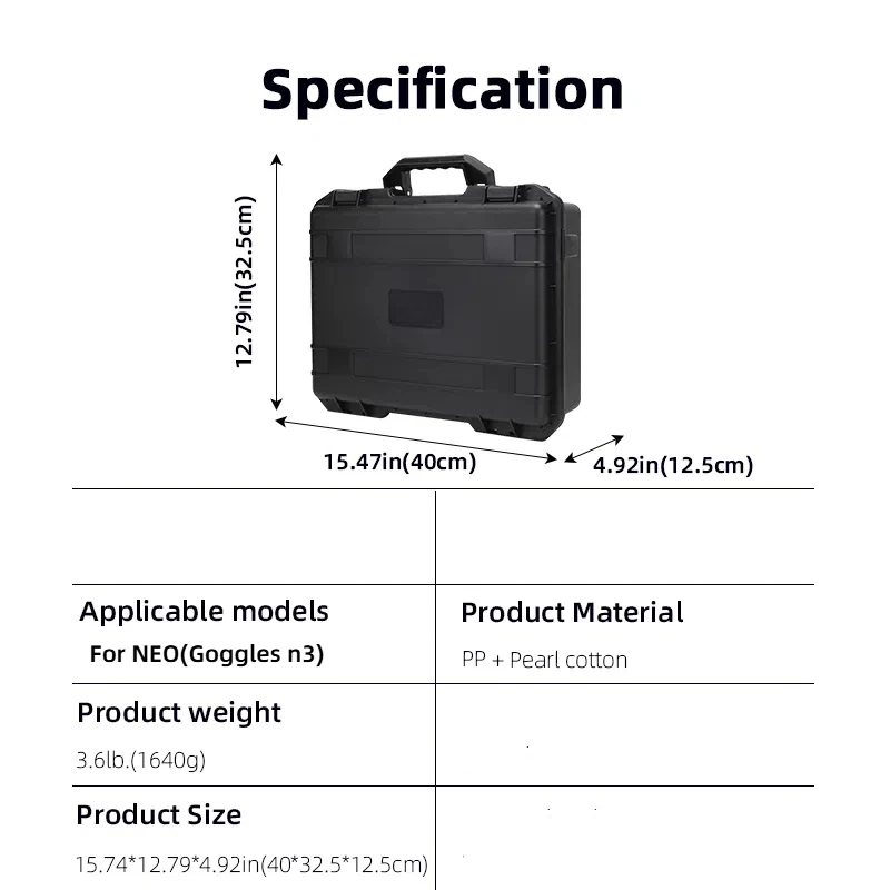 For Neo Goggles N3 Somatosensory Flight Combo Explosion-proof Case NEO FPV/ Joystick Protector Box RCN3 suitcase Flight Glasses Case