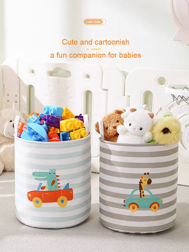 Description Picture 5 of itemFolding Storage Basket Linen Storage Fabric Wardrobe Office Bedroom Closet Toys Laundry Basket With Handle Storage Organizer New