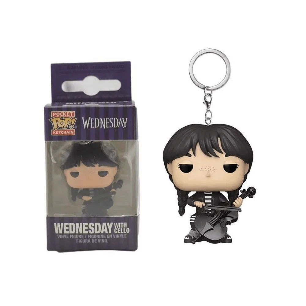 thumbnail image 1 of Funko Pop Keyring Wendesday Wendesday Addams Vinyl Action Figure Pop Pocket Keychains Toys Gifts, 1 of 4