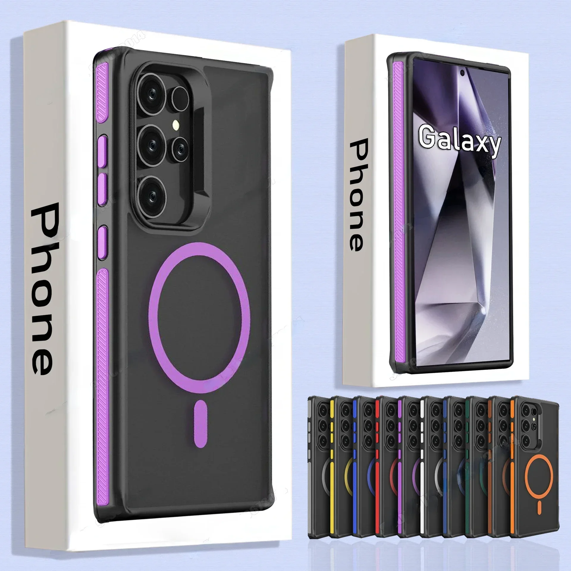 Matte Translucent Magnetic Phone Case with Magsafe for Wireless Charging - Shockproof Cover