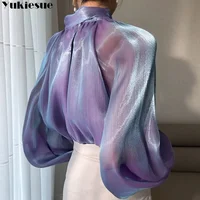 Elegant Women's summer shirts & blouses casual woman 2023 tops top women White shirt blouse blusas long sleeve shirt & blouse - Image 3