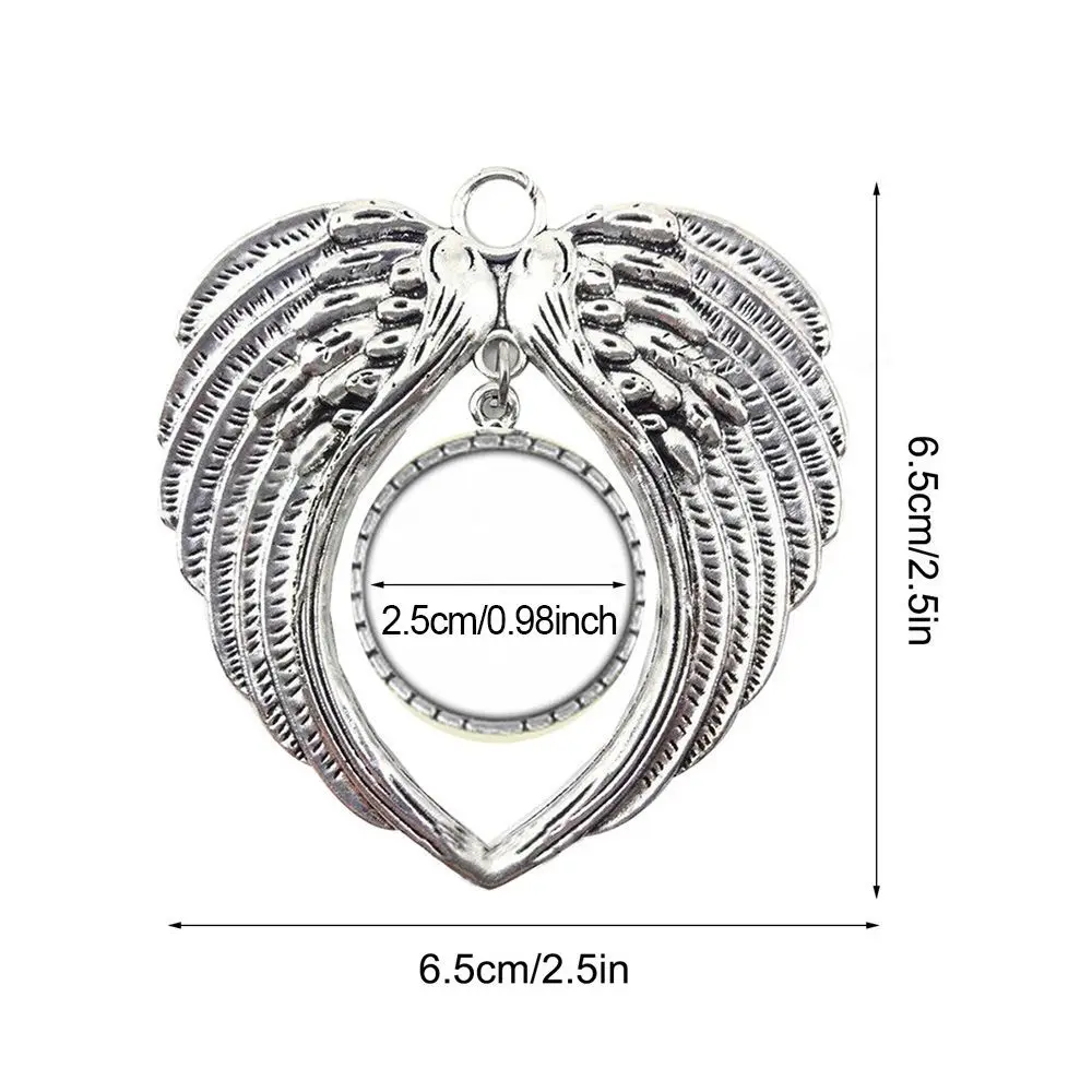 1pc Christmas Angel Heart Ornament Stylish Pendant For Decoration A Piece Of My Heart Is In Heaven Christmas Memorial Decoration