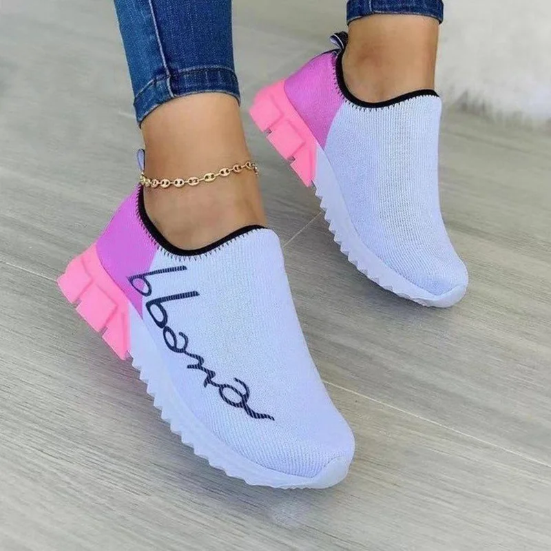 New Sneakers For Women Comfortable Mesh Fashion Casual Shoes Slip On ...