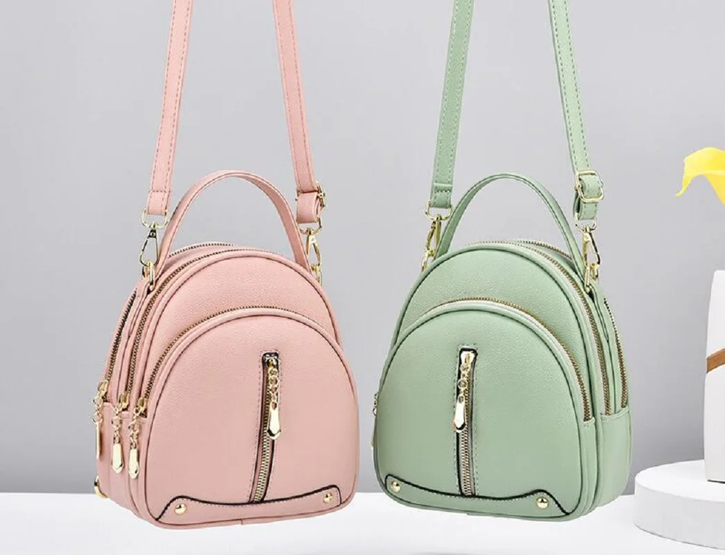 

Women New Fashion Luxury Trend Korean Small Backpack High Quality Leather Shoulder Bags Multifunctional Messenger Bag Totes