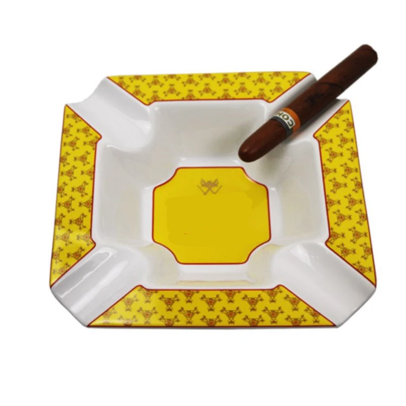 

Creative Cigar Ashtray Portable 4 Cigarette Slot Cigarette Cigar Rack Ceramic Ashtray Smoking Cigar Accessories