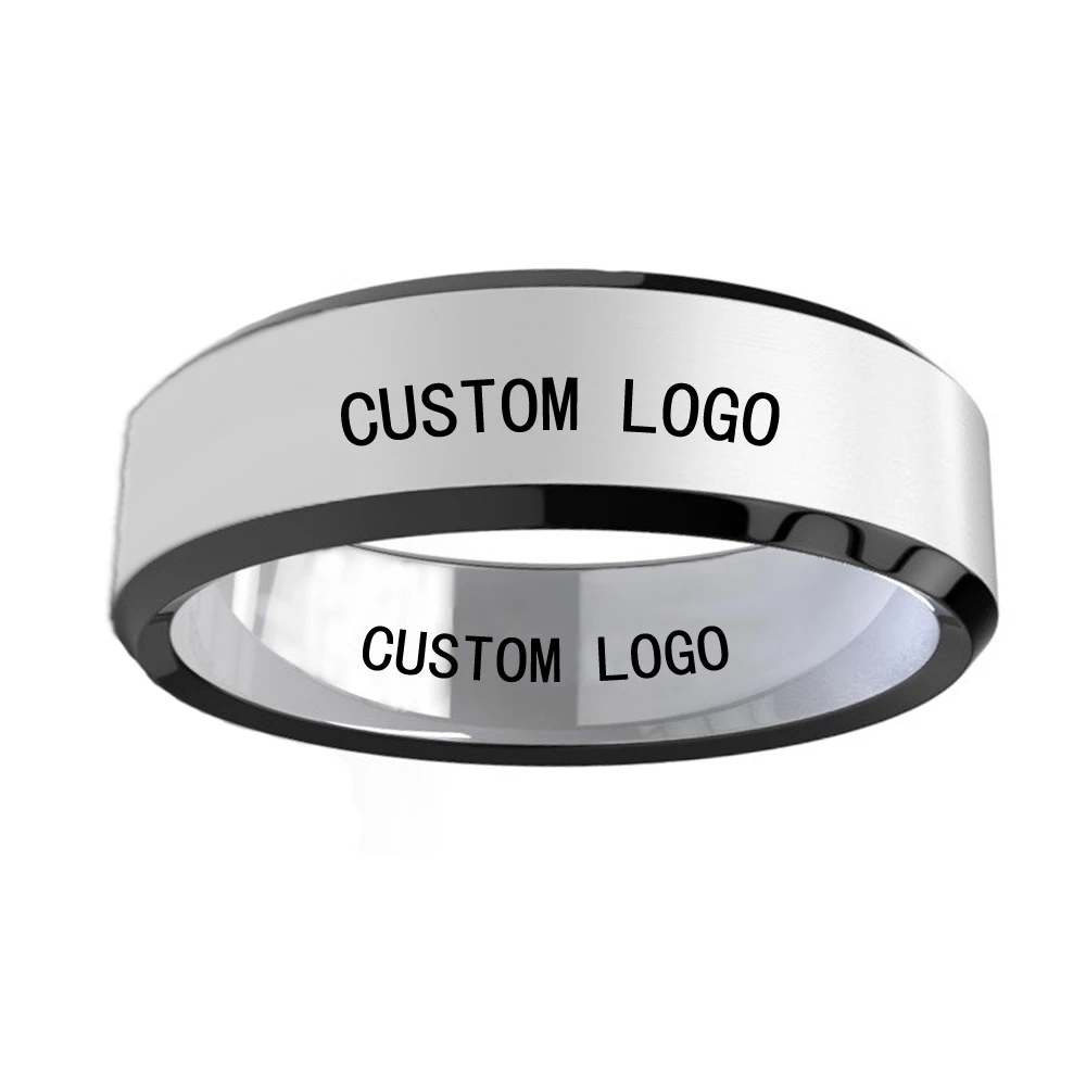Customize Your Sports-Men&rsquo;s Titanium Steel Ring-Americal Football Baseball ICE hockey Rings Fan Gifts finger ring silver ring wedding rings stainless steel ring ring set adjustable rings wedding ring gold color ring gold color rings opening ring