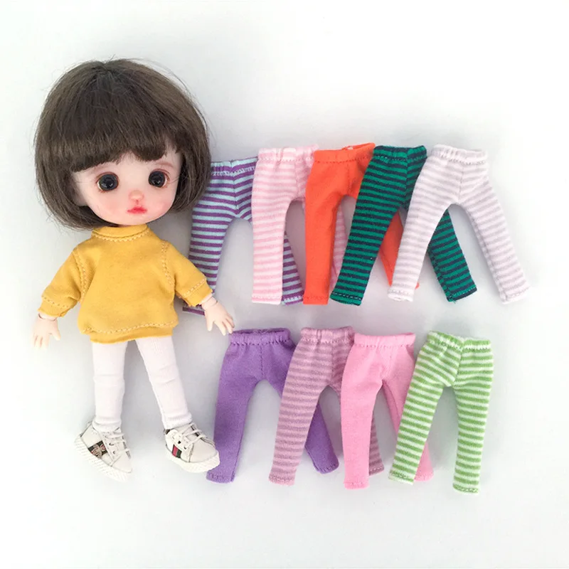 New Ob11 Slim Elastic Stripe Vita Alta Legging Doll Socks Doll Pants Accessori Giocattoli Per Ob11 Doll, Gsc, Lady, Dod Doll Body