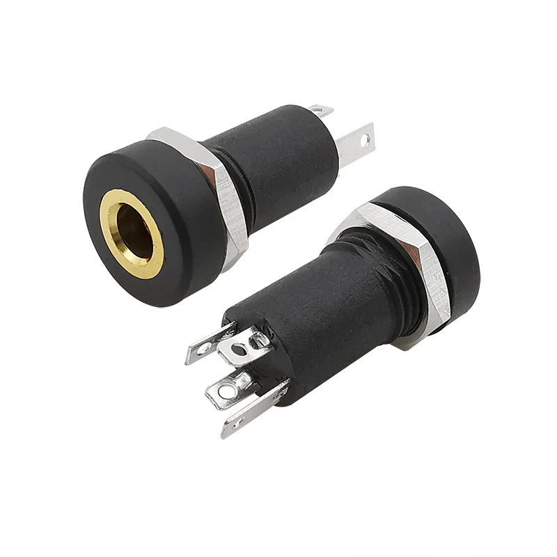 Description Picture 4 of item2/5/10Pcs PJ-392A 3.5mm Audio Female Jack 3/4Pole Stereo Solder Panel Mount Connector With Nuts 3/4Pin Headphone Socket PJ392A