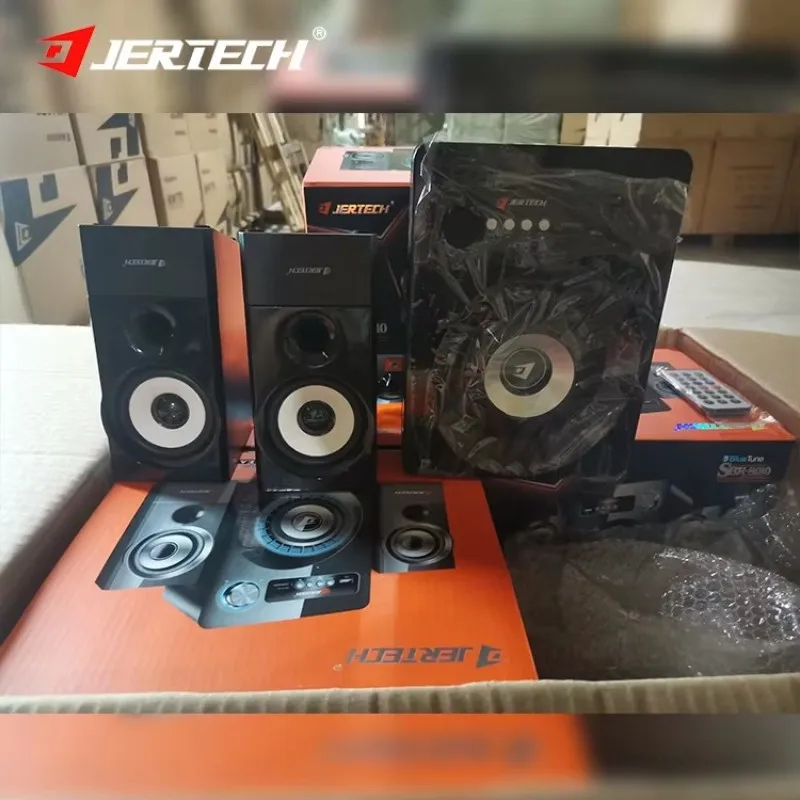 Desktop Multifunction Bluetooth5.1 Computer Speaker 360 Surround Sound Effect USB Wired Subwoofer Combined Audio Set With Remote bluetooth speaker computer speakers
