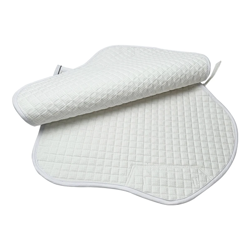 ride horse jumping saddle pad white color anti-slip horse back equestrian equipment riding saddle pad