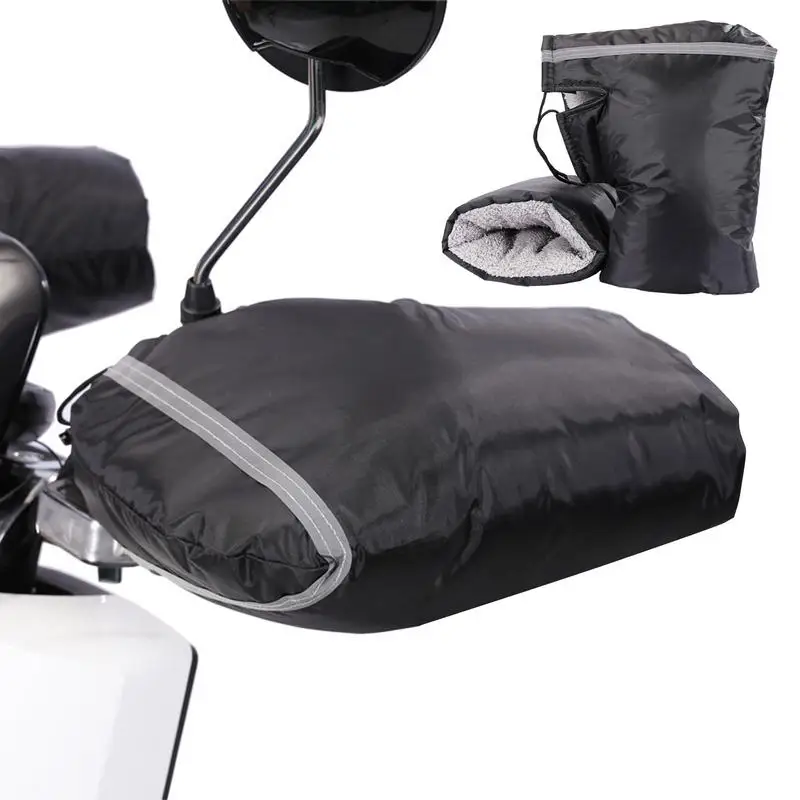 Motorcycle Handlebar Mittens for Winter Windproof Warm Motorcycle Hand bar Cover Battery Bike Windshield Gloves Handlebar Muffs