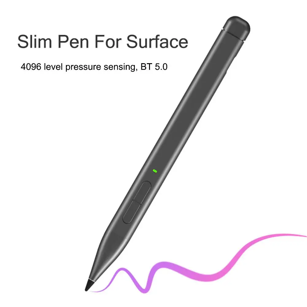 Palm Rejection Slim Pen 2 Stylus Pencil Per Surface Pro 8, 9 - 4096 Livelli Di Inchiostro Per Laptop Studio 2, 2, Asus, Hp, De