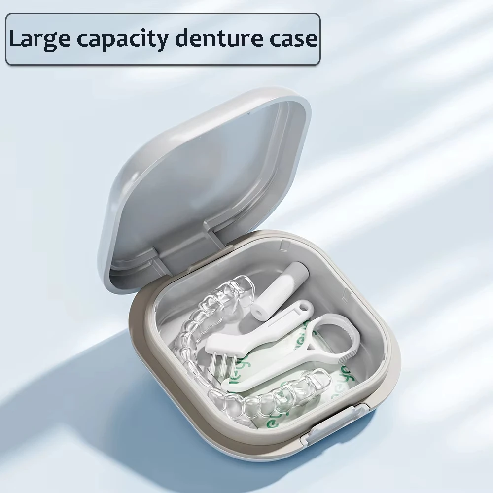 Mouthguard Case Portable Night Denture Case with Cover Teeth-fit Narrow Braces Orthodontic Accessories