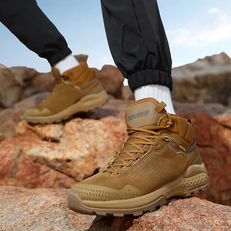 High-top Hiking Boots For Men, Outdoor Climbing Casual Trainers_voghion.com