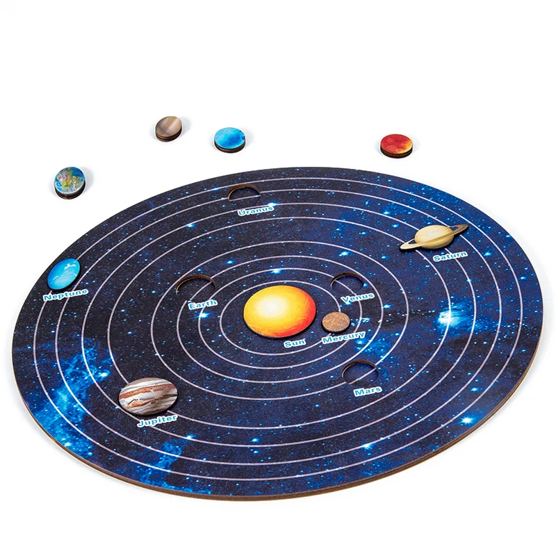 Montessori-Solar-System-Puzzle-Toy-for-Children-Boy-Girl-Wooden-Planets ...
