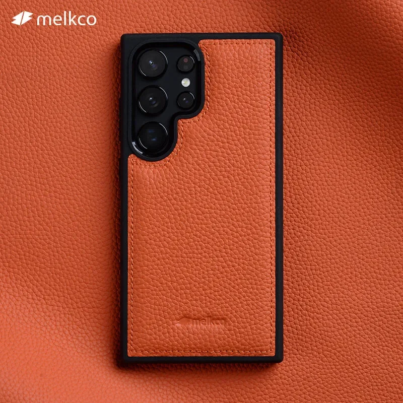 Premium Real Leather Phone Case - Protective Natural Cowhide Shockproof Cover