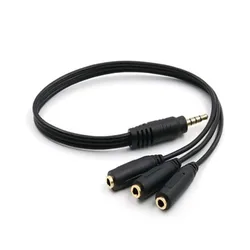 Multi - Headphone Audio Splitter with 3.5mm Jack - 1 Male to 3 Female Adapter (Onesize)