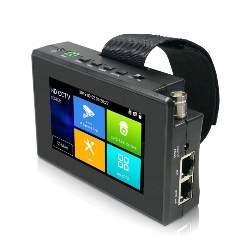 

IPC-1800ADH Plus 4" Wrist HD CCTV Tester 4K H.265 8MP IP CVBS CVI TVI AHD Camera Tester with WiFi Hotspot