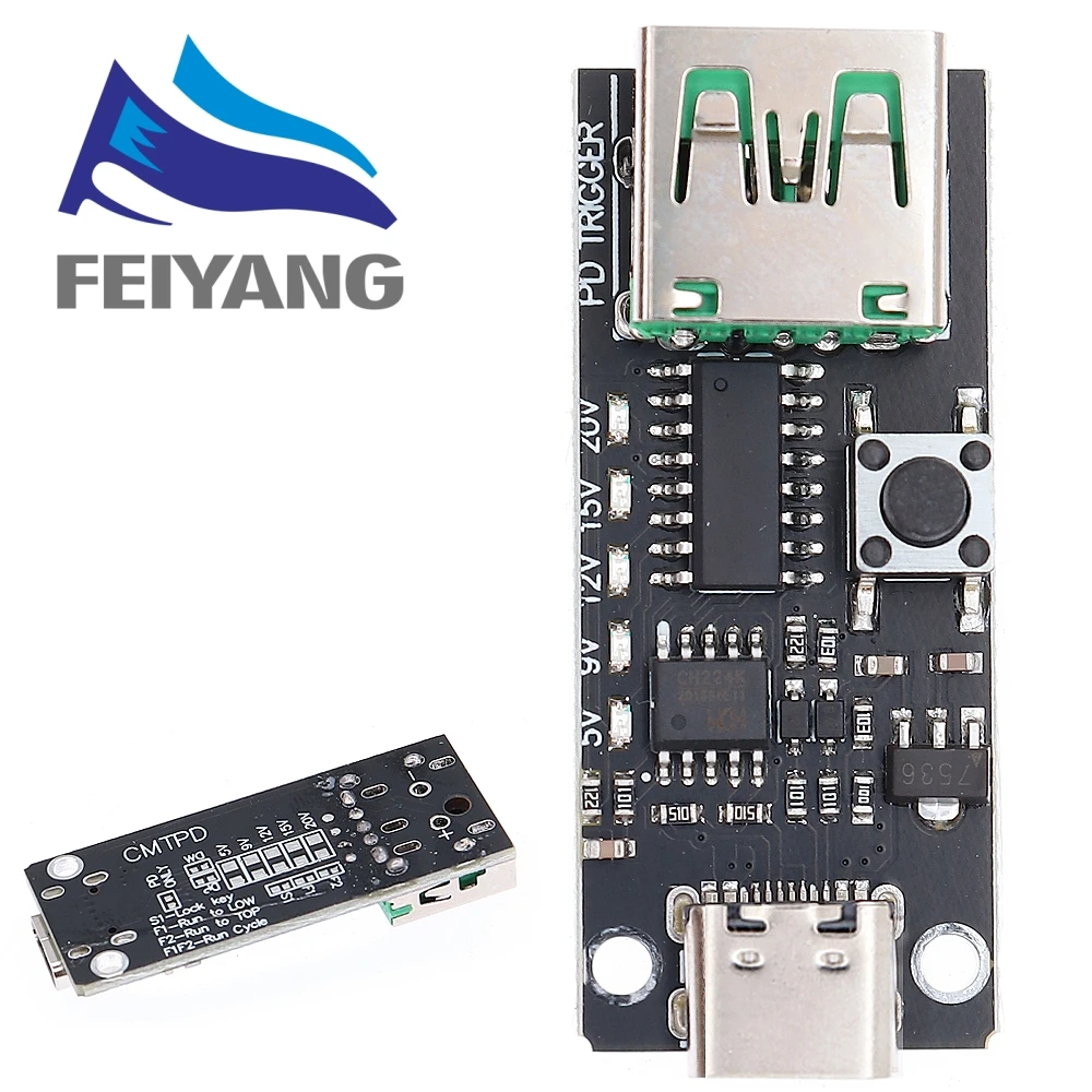 100W High-Speed USB-C Fast Charge Trigger Board with PD/QC Technology