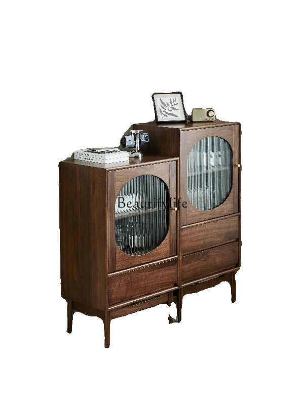 

Simple Solid Wood Small Wine Cabinet Living Room Storage Locker