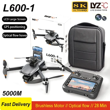 Nuovo L600-1 GPS Drone Professionale 8K Fotocamera Antenna FPV Brushless Evitare Ostacoli con Grande Schermo di Controllo Remoto Pieghevole Dron