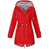 Womens Waterproof Raincoat Casual Basic Outdoors Trench Lightweight Drawstring Jackets Hiking Clothes for Women 3