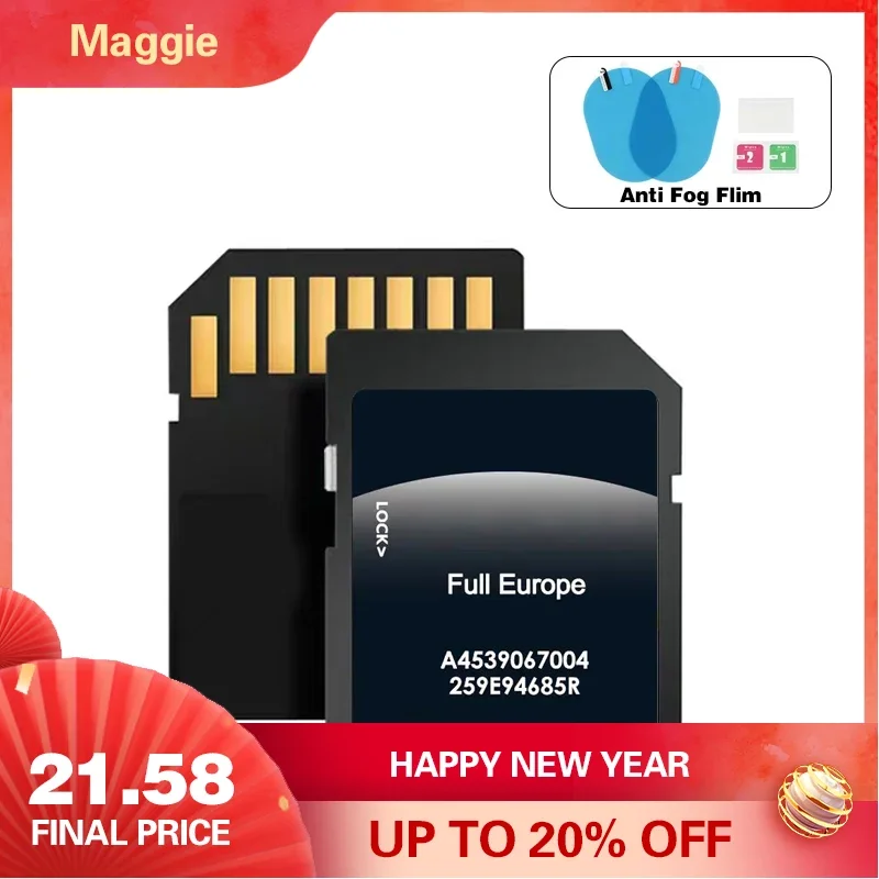 Per Smart 453 Mit Cool & Media Navigation Car 2023 Gps Sd Card Sat Nav Muslimate System Upgrade Map Full Europe Spedizione Gratuita