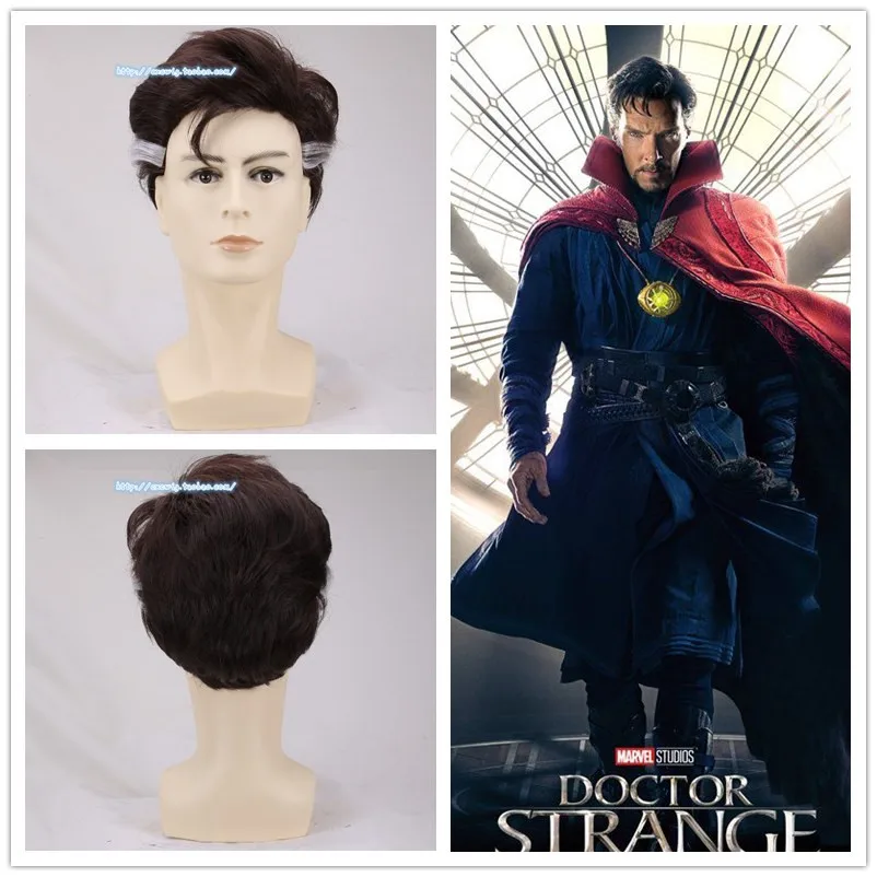 Movie Doctor Strange Black Wig Comic-Con Cosplay Wig Dr. Stephen Strange Wig Costumes Benedetto Role Play