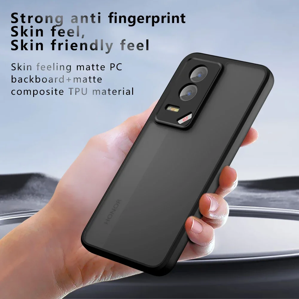 Shockproof Frosted Matte Anti-Fingerprint Transparent Case