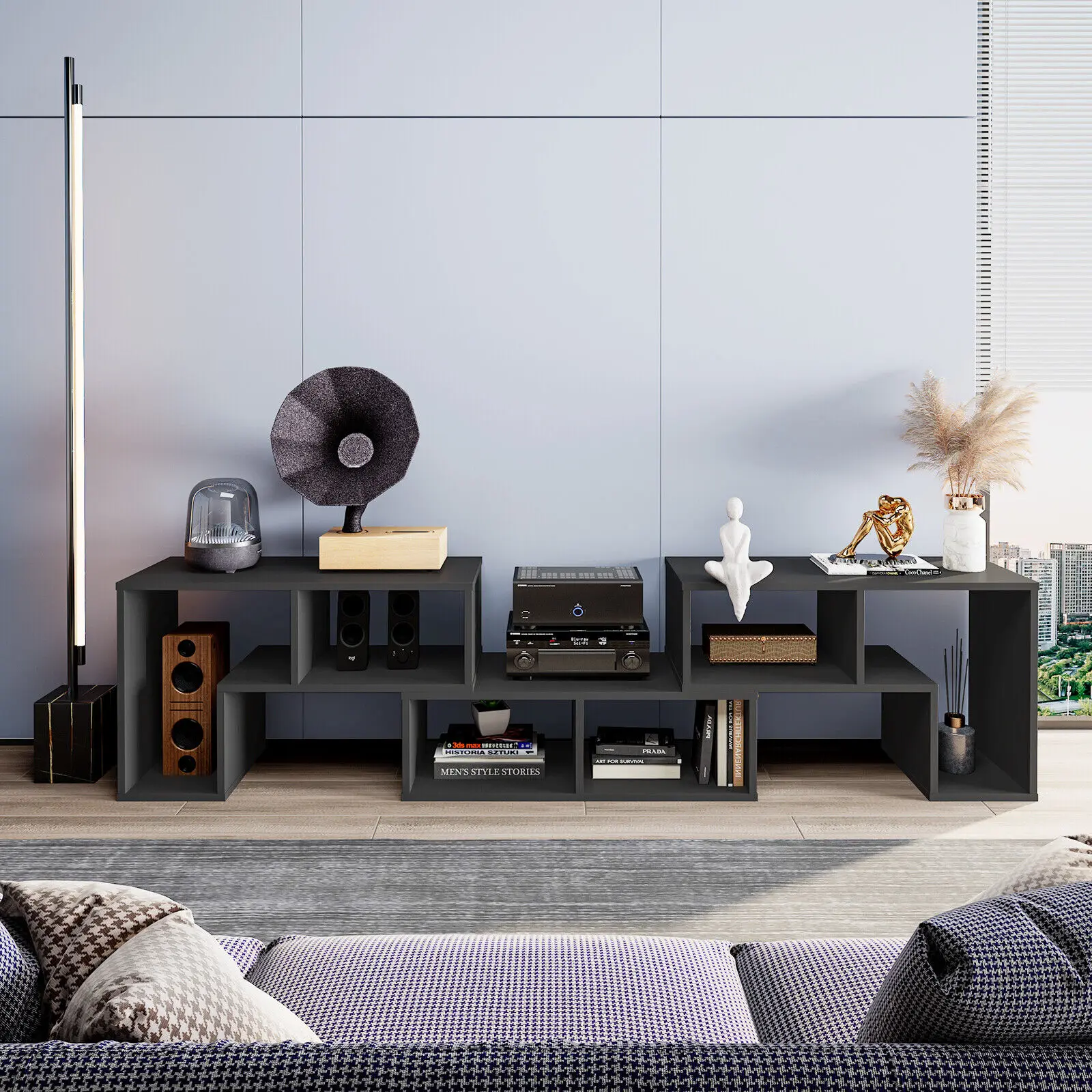 3 Piece TV Stand for Consoles Entertainment Center Book Living Room Cabinet  Shelf Up to 65 - AliExpress