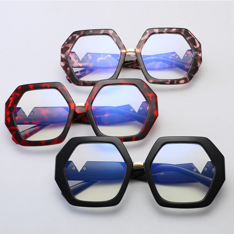 Square Anti Blue Light Glasses Frame For Women Vintage Oversized Black Female Glasses Frames Fashion Brand Clear Eyewear,anti blue light glasses,eyeglasses frames,eyewear frames,women glasses