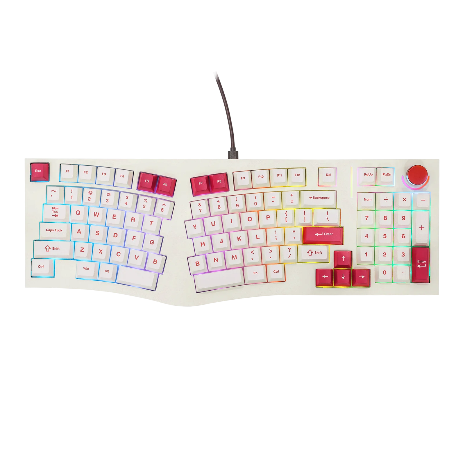 ワイヤレスマニカルキーボードFeker-Alice98 qmk,aliceレイアウト