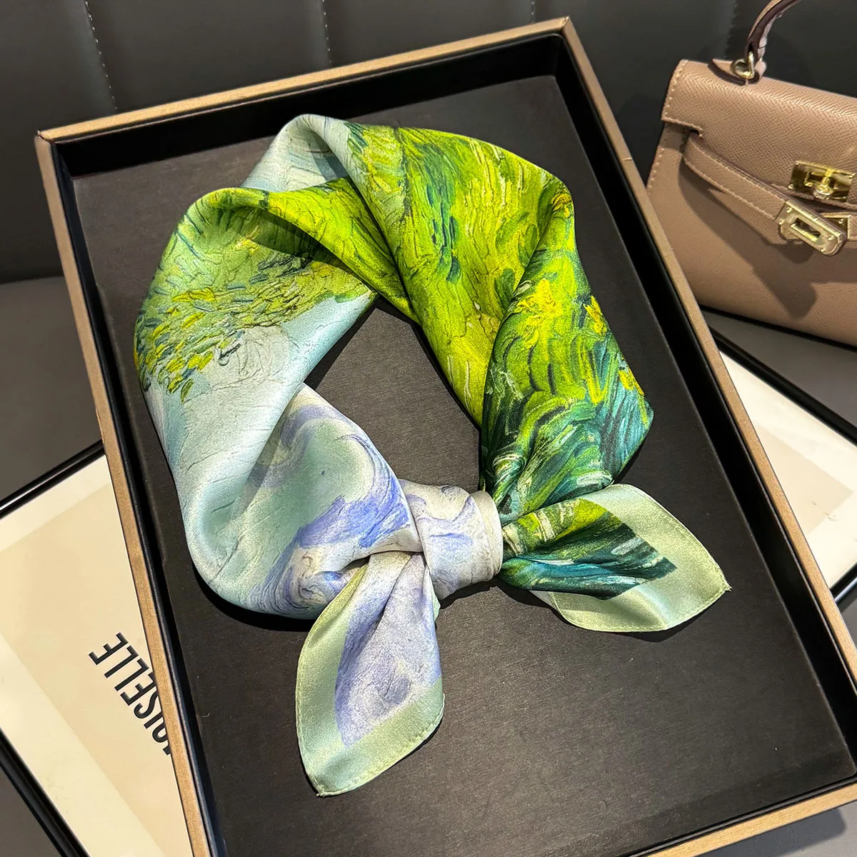 100% Mulberry Silk Square Scarf for Women