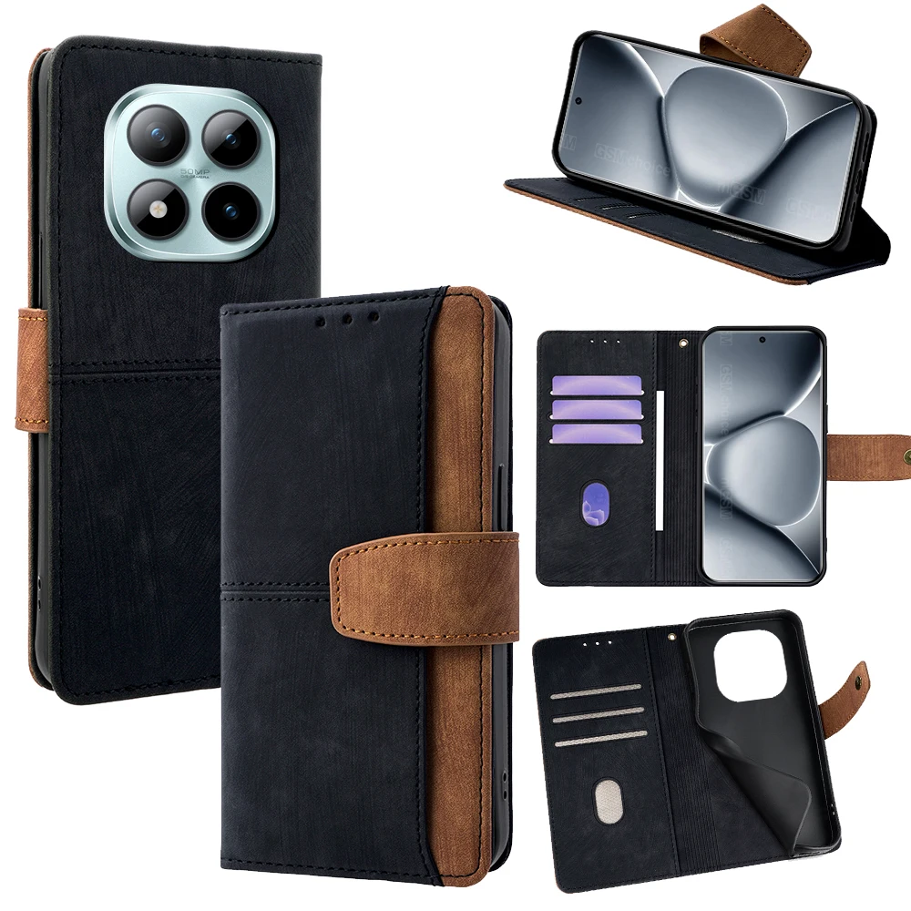 Elegant Metal Buckle Flip Cover Phone Case with Business Design