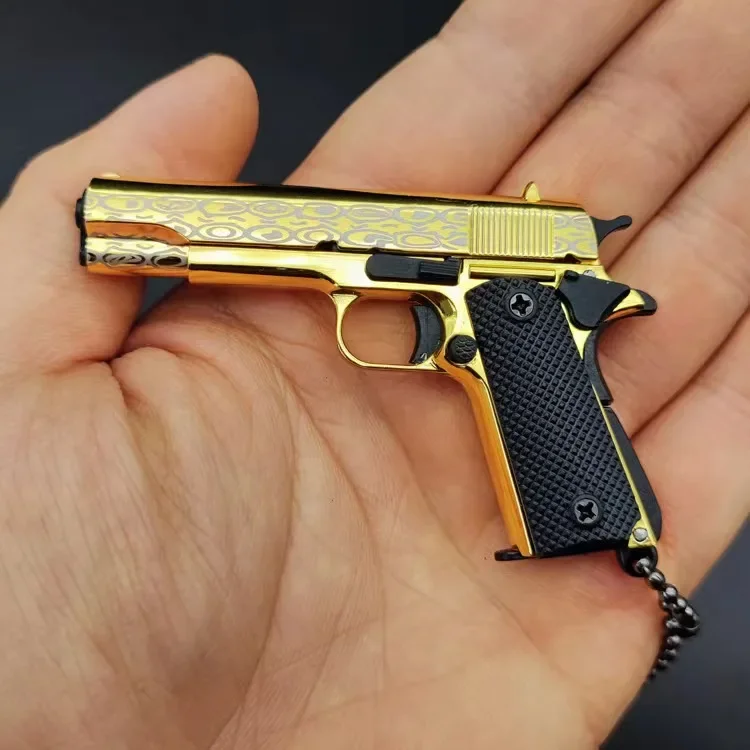 

Модель пистолета Дамасского 1:3 Mini Colt 1911, съемный игрушечный пистолет из сплава, брелок, игрушка-фиджет для M1911 PUBG оружия, коллекционный подарок для мальчиков