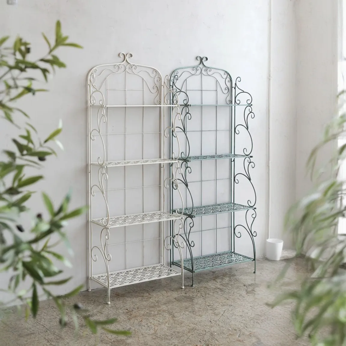 Metal Display Plant Stand 4 Tiers Storage Organizer Rack Shelf For Indoor Outdoor Floor Flower Pot