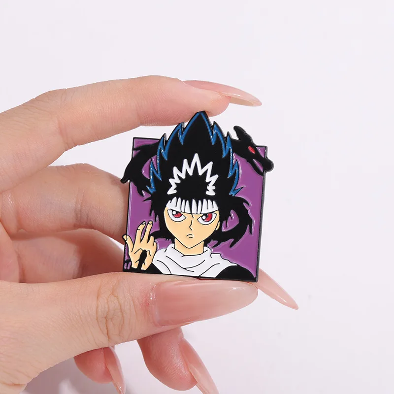 Anime Figure Urameshi Yusuke Brooch Pins Cartoon YuYu Hakusho Character Badge Enamel Brooches Jewelry Cosplay Props Gift Accesso game cosplay props anime brooches game brooch