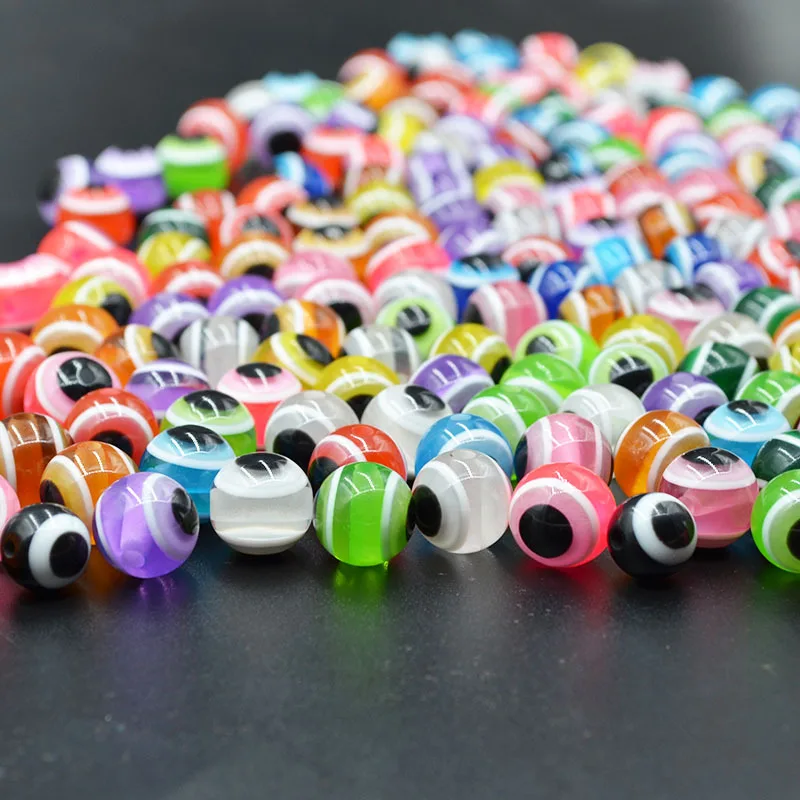 10Pcs Fish Eye Fishing Beads 4/5/6/8/10/12mm Mixed Color Luminous Carolina Rigs Taxes    Kit Bass  Tackle