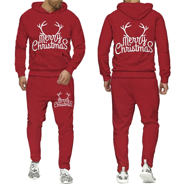 Mens Christmas Hoodie Christmas Tracksuit Men's Christmas