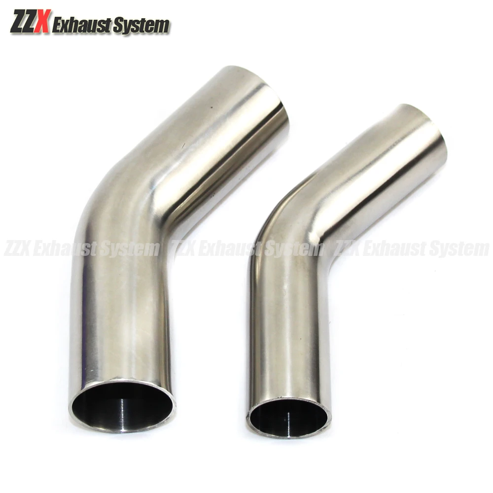 Exhaust Pipe Automobile motorcycle exhaust pipe fittings sus304 stainless steel a integrated welding pipe bending 45 degrees 19mm-76mm