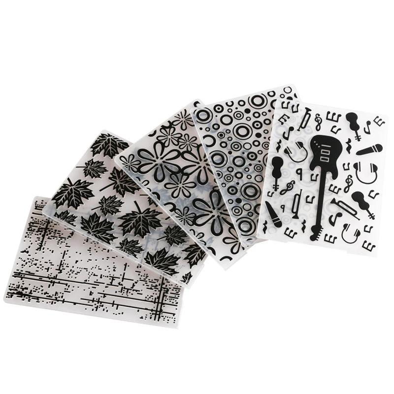Plastic Embossing Folder Embossing Folder 3D Embossing Folder Transparent Embossing Plastic Plates Design For DIY Paper Cutting Dies Scrapbooking Gift Card 10.5x14.5cm