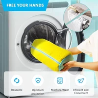 1 pièces sac à chaussures de lavage filet rembourré chaussures à linge protecteur fibres moelleuses Polyester chaussures de lavage Machine sac à linge sacs de séchage 4