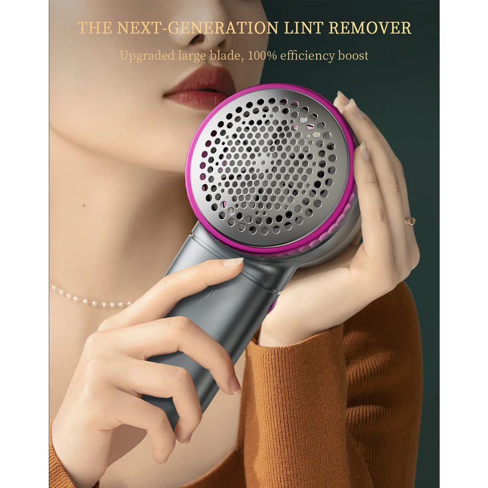 coldSky Lint Remover Sweater Shaver with Digital Display 3 Speed Lint Shaver 6-Leaf Blades Lint Remover for Clothes Sofa Bedding 3