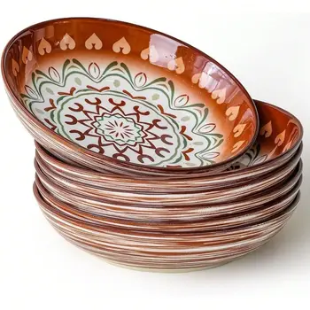 Bohemian Ceramic Pasta Bowls 1