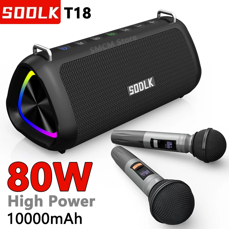SODLK T18 80W HighPower caixa de som Bluetooth Speaker Outdoor