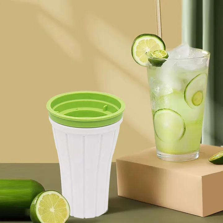 E5 Quick-Frozen Ice Cube Mold Tray Maker Smoothie Cup Squeeze Milkshake Bottle Pinch Fast Cooling Cup Ice Cream Slushy Maker