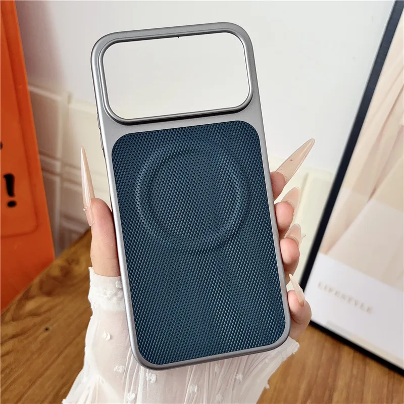 Magnetic Triangle Pattern PU Leather Ultra-Thin Protective Back Cover