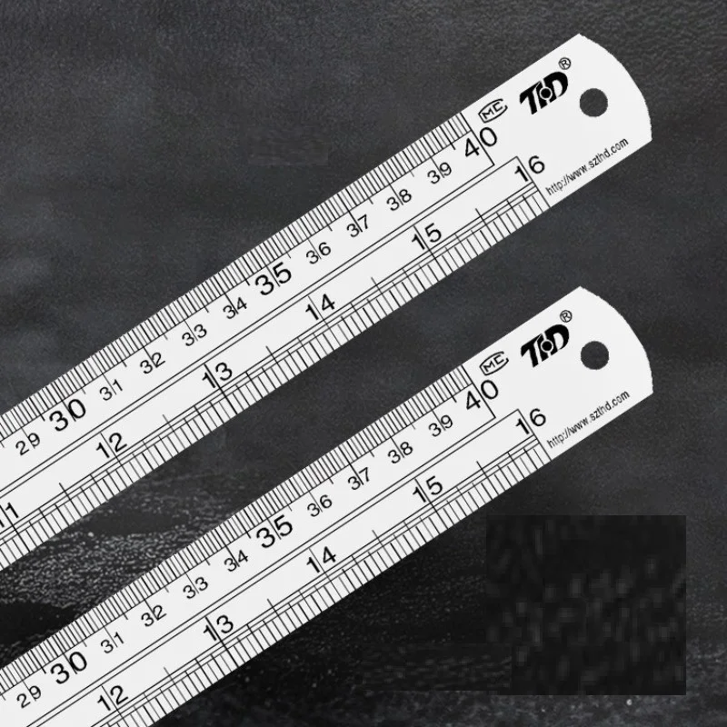 양면 스테인레스 스틸 직선 눈금자 미터법 규칙 정밀 측정 도구 15cm/6 인치 30cm/12 인치 학교 사무용품